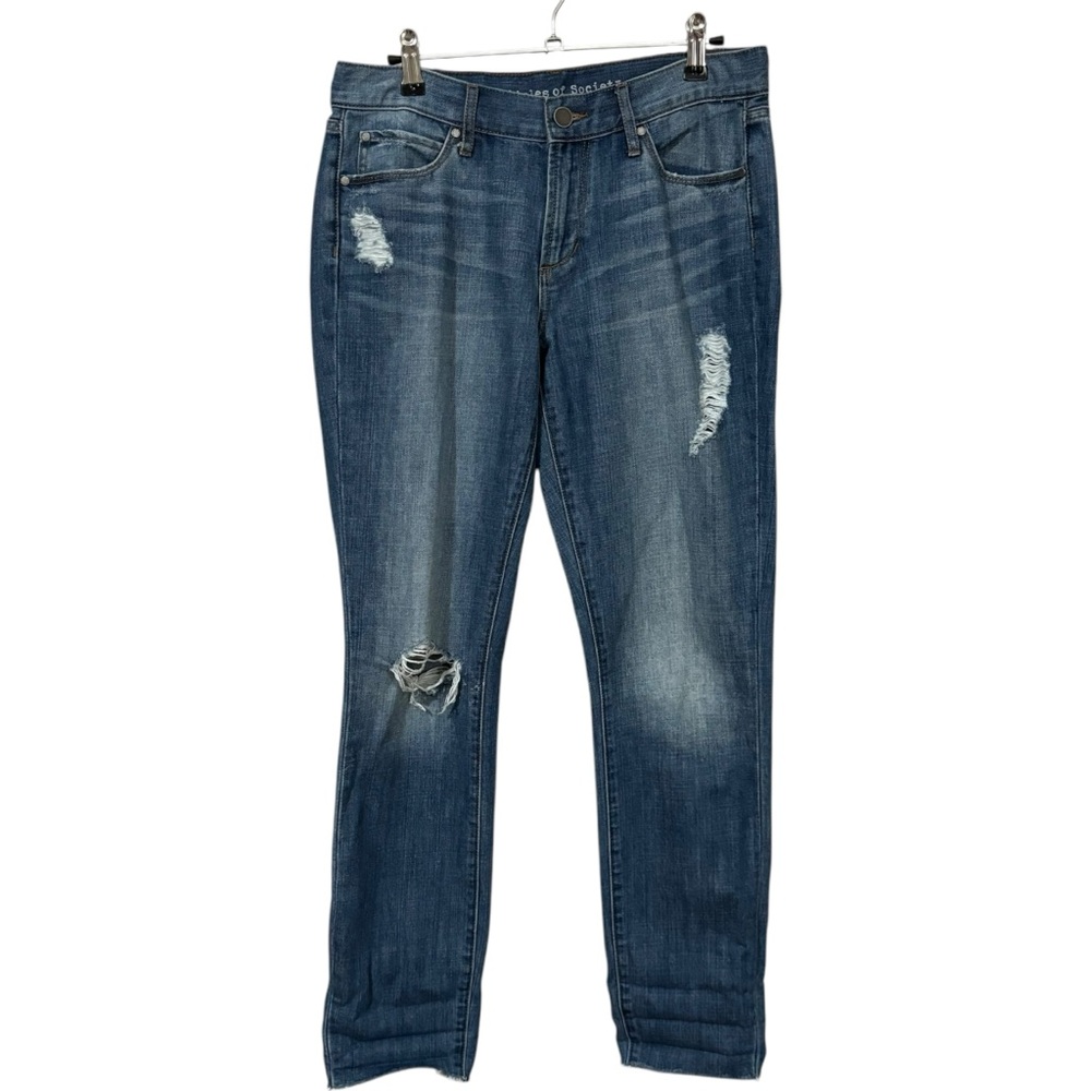 Articles of‎ Society Shannon Slim Straight Ensign Jean Denim Distressed Size 27